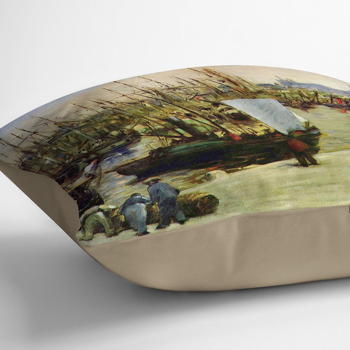 Port of Bordeaux by Manet Throw Pillow