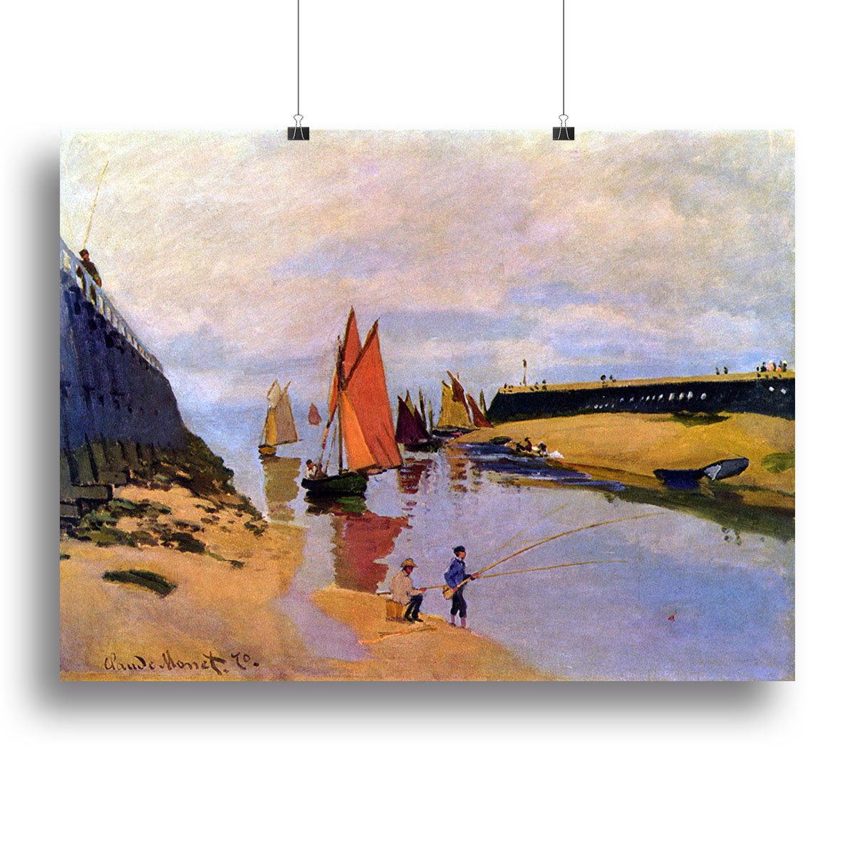Port of Trouville by Monet Canvas Print or Poster