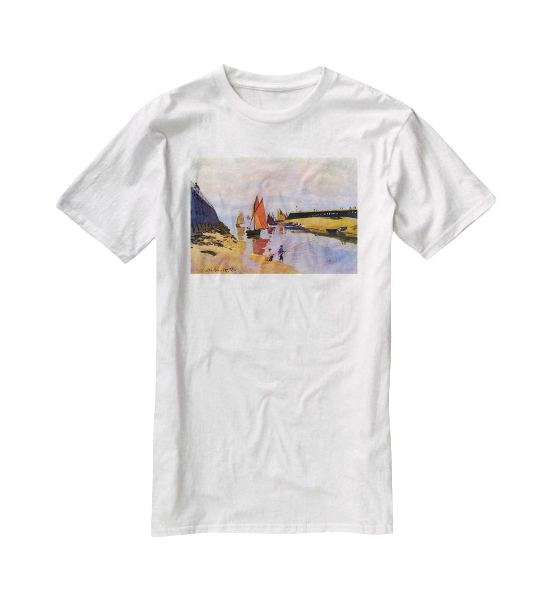 Port of Trouville by Monet T-Shirt - Canvas Art Rocks - 5