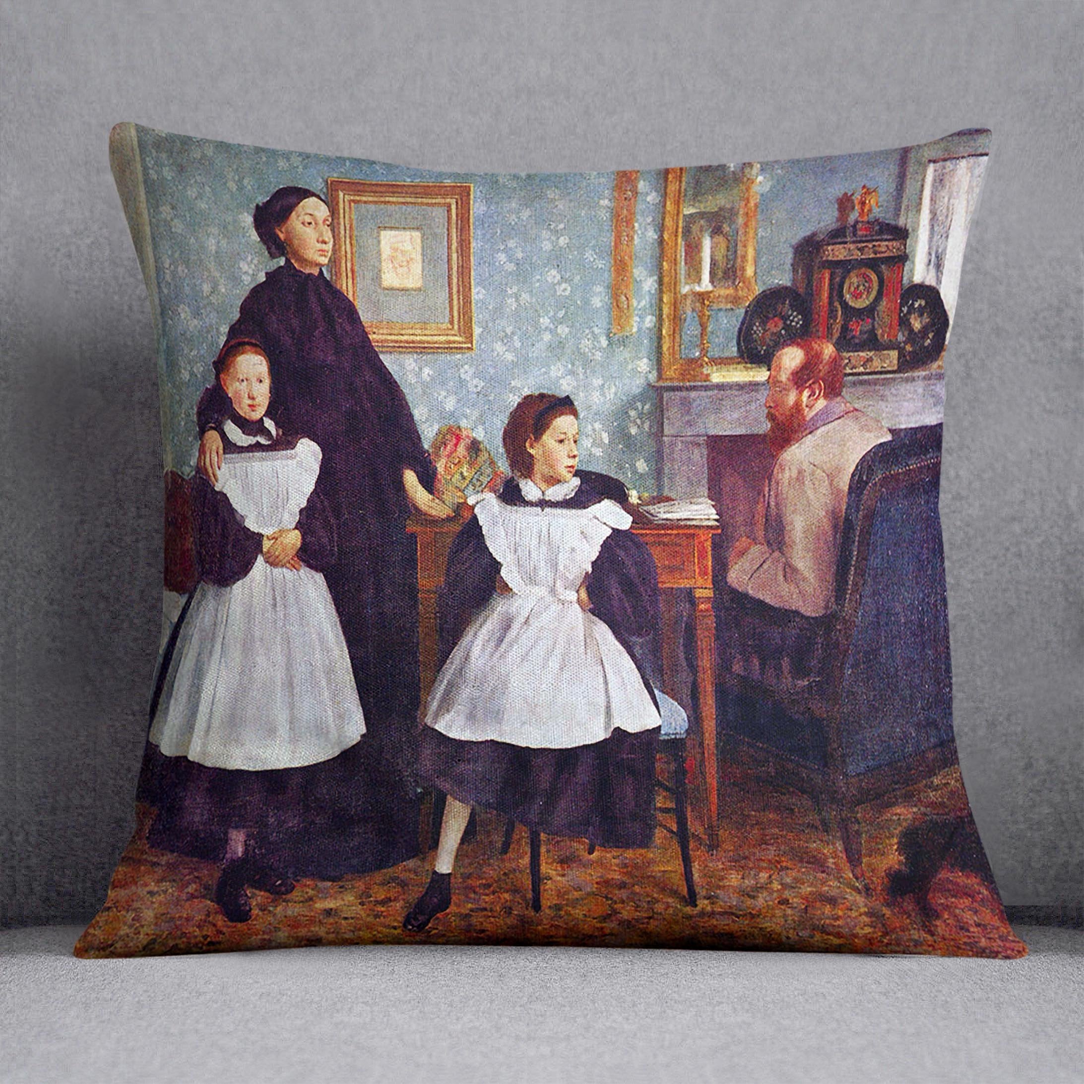 Portait of the Bellelli family by Degas Cushion