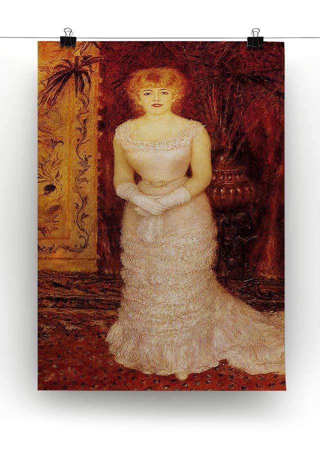 Portrait Of The Actress Jeanne Samary by Renoir Canvas Print or Poster - Canvas Art Rocks - 2