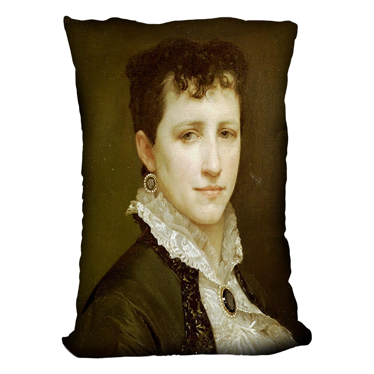 Portrait de Mademoiselle Elizabeth Gardner By Bouguereau Throw Pillow