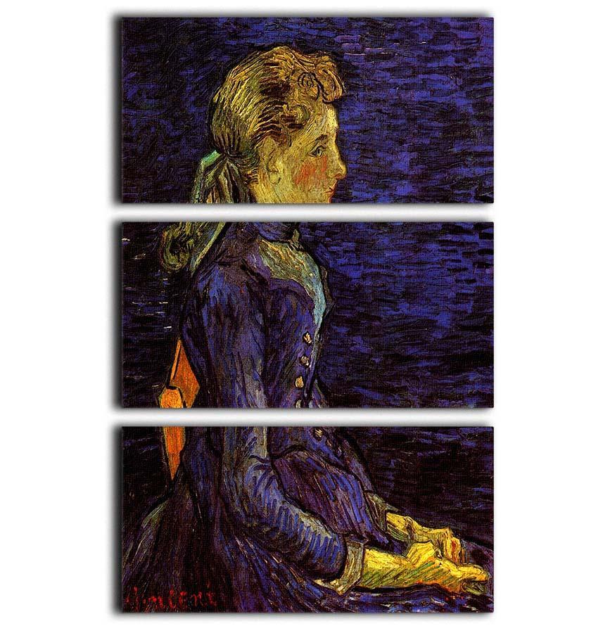 Portrait of Adeline Ravoux by Van Gogh 3 Split Panel Canvas Print - Canvas Art Rocks - 1