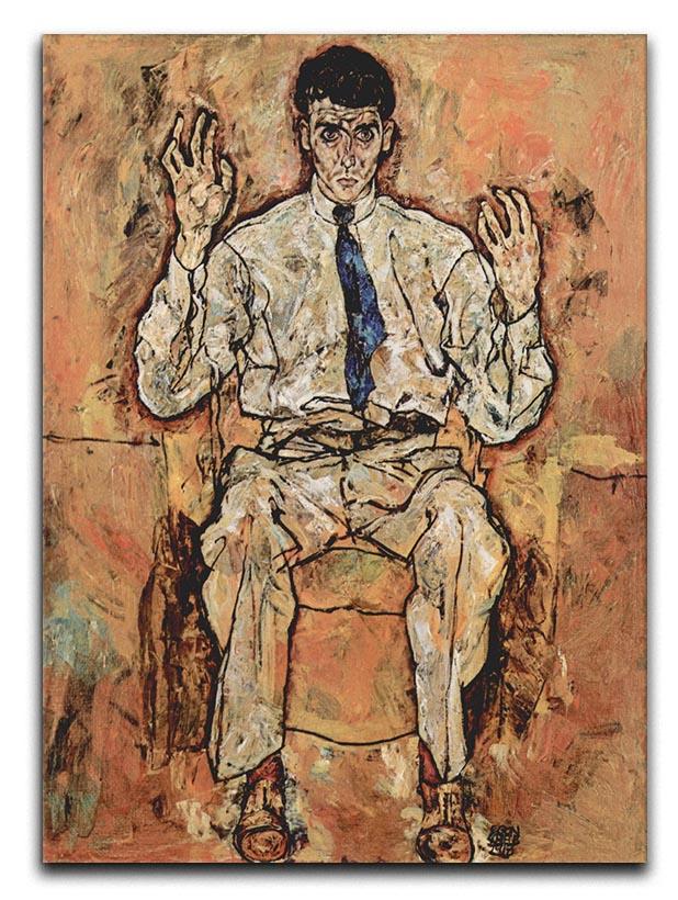 Portrait of Albert Paris von GuÌˆtersloh by Egon Schiele Canvas Print or Poster - Canvas Art Rocks - 1