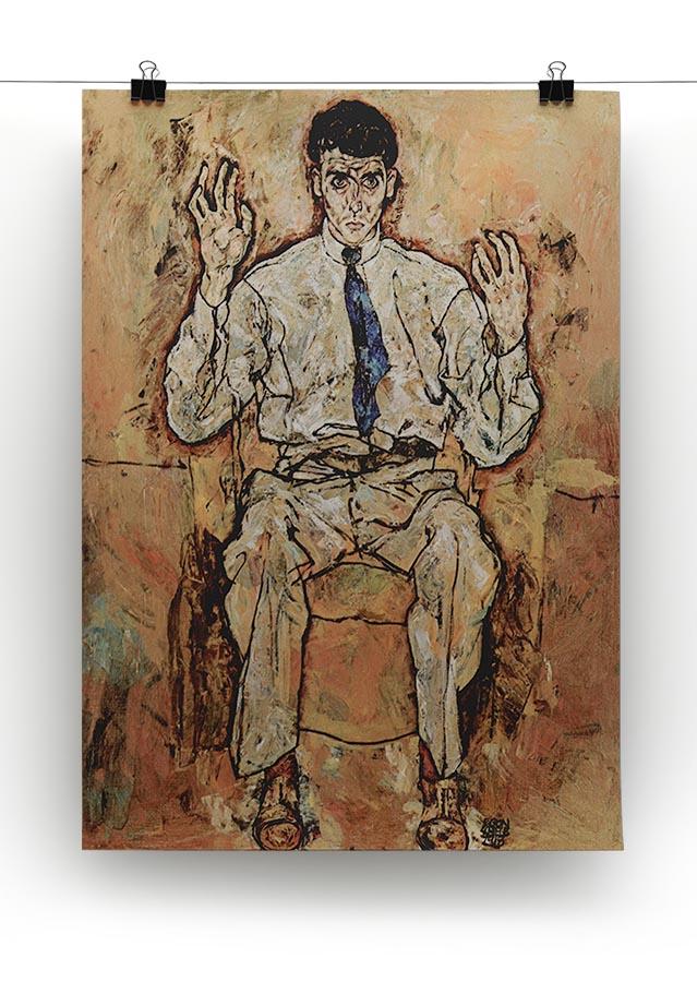 Portrait of Albert Paris von GuÌˆtersloh by Egon Schiele Canvas Print or Poster - Canvas Art Rocks - 2