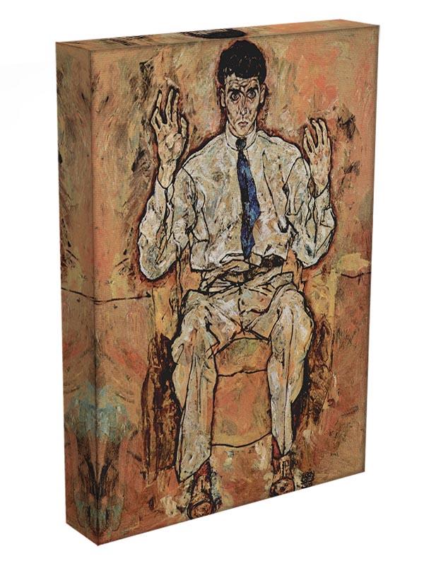 Portrait of Albert Paris von GuÌˆtersloh by Egon Schiele Canvas Print or Poster - Canvas Art Rocks - 3