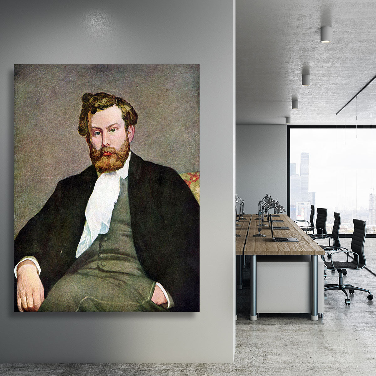 Portrait of Alfred Sisley by Renoir Canvas Print or Poster - Canvas Art Rocks - 3