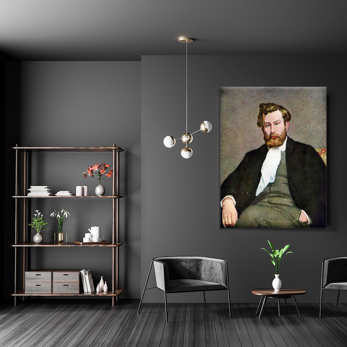 Portrait of Alfred Sisley by Renoir Canvas Print or Poster