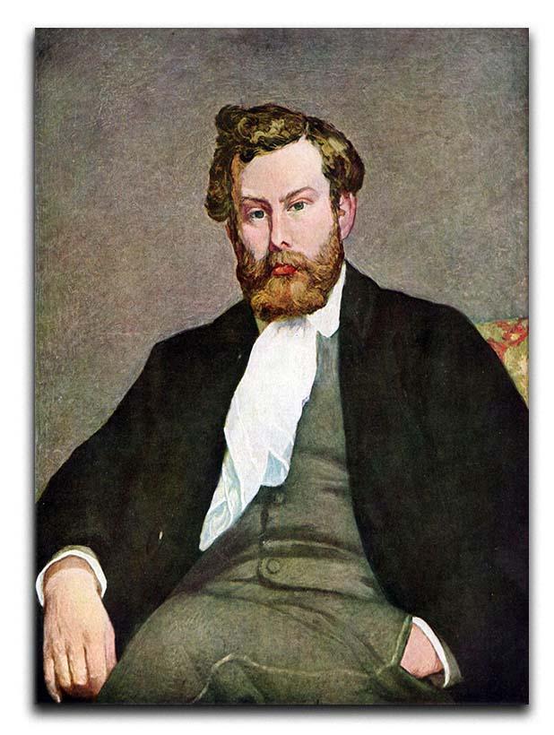 Portrait of Alfred Sisley by Renoir Canvas Print or Poster  - Canvas Art Rocks - 1
