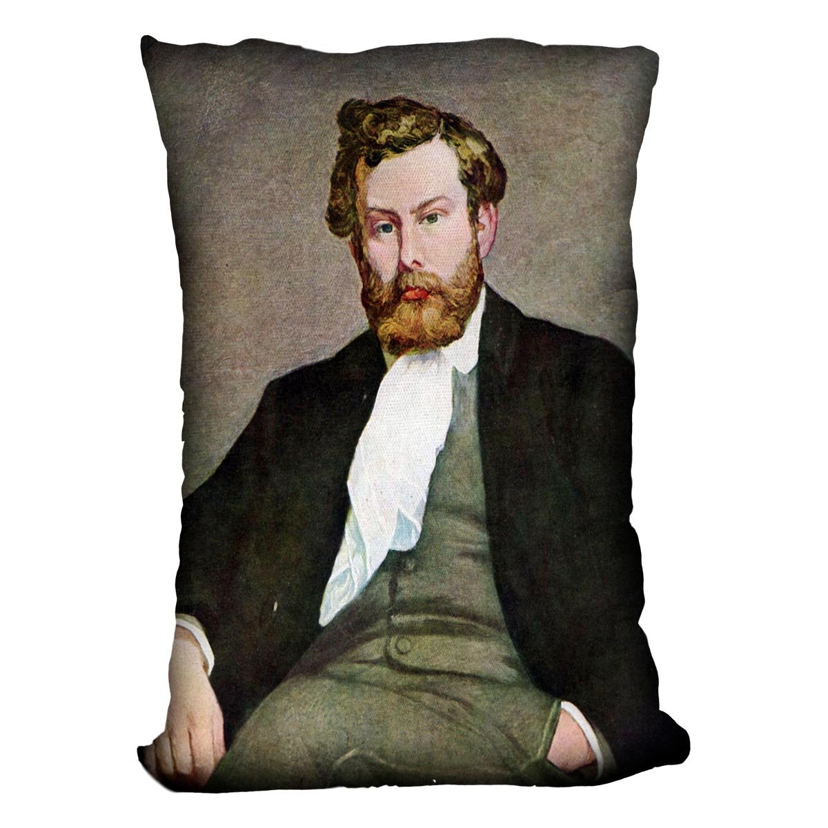 Portrait of Alfred Sisley by Renoir Throw Pillow