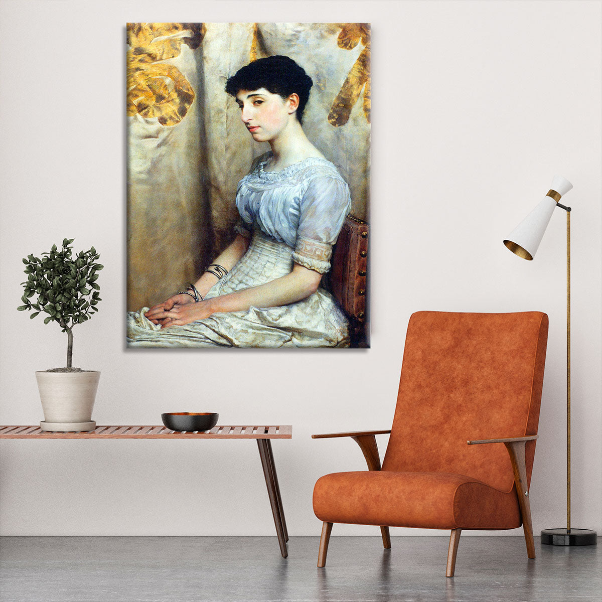 Portrait of Alice Lewis by Alma Tadema Canvas Print or Poster - Canvas Art Rocks - 6