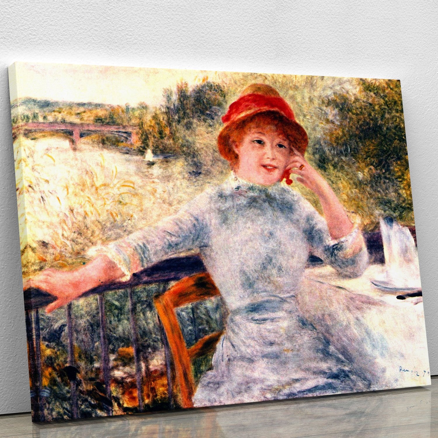 Portrait of Alphonsine Fournaise by Renoir Canvas Print or Poster