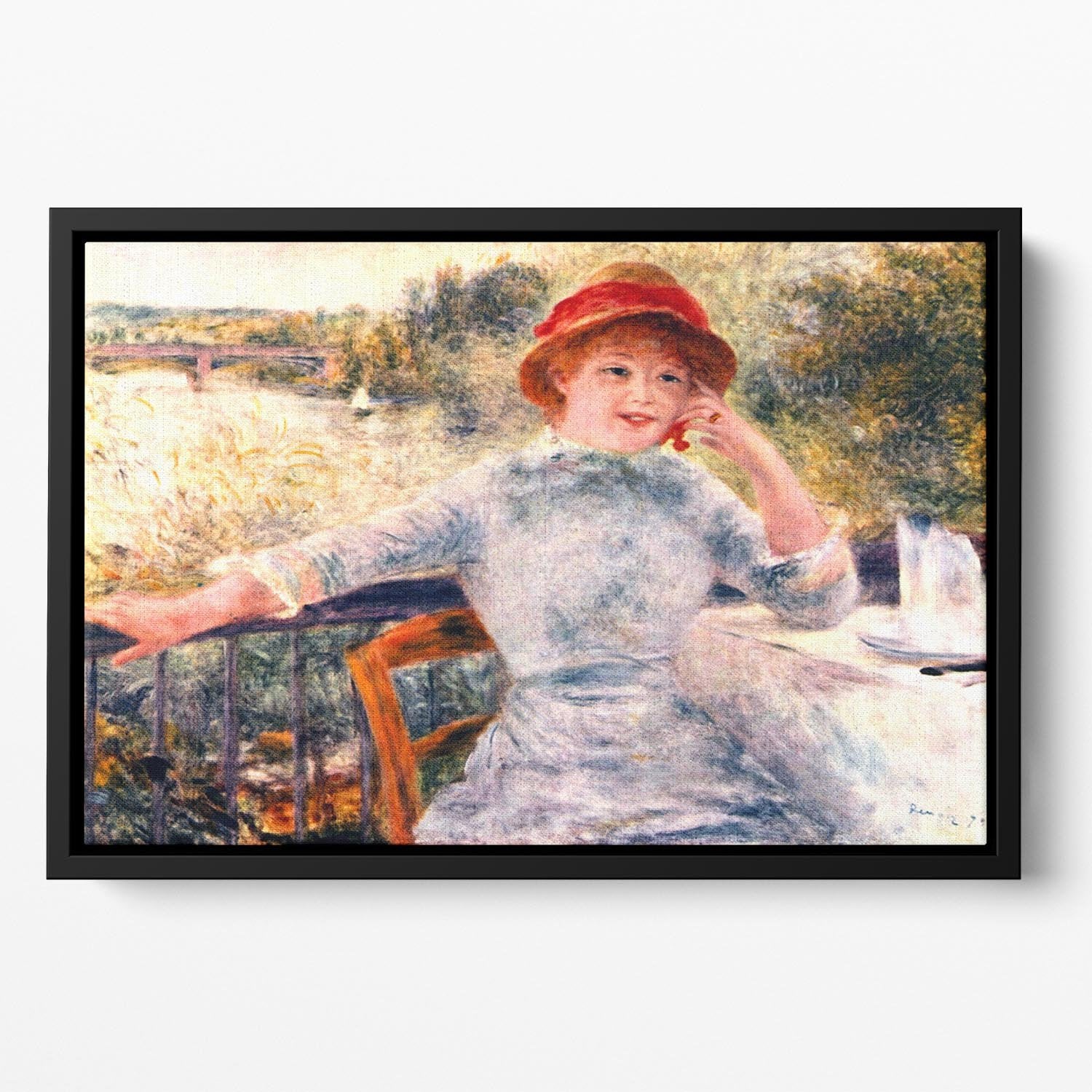 Portrait of Alphonsine Fournaise by Renoir Floating Framed Canvas