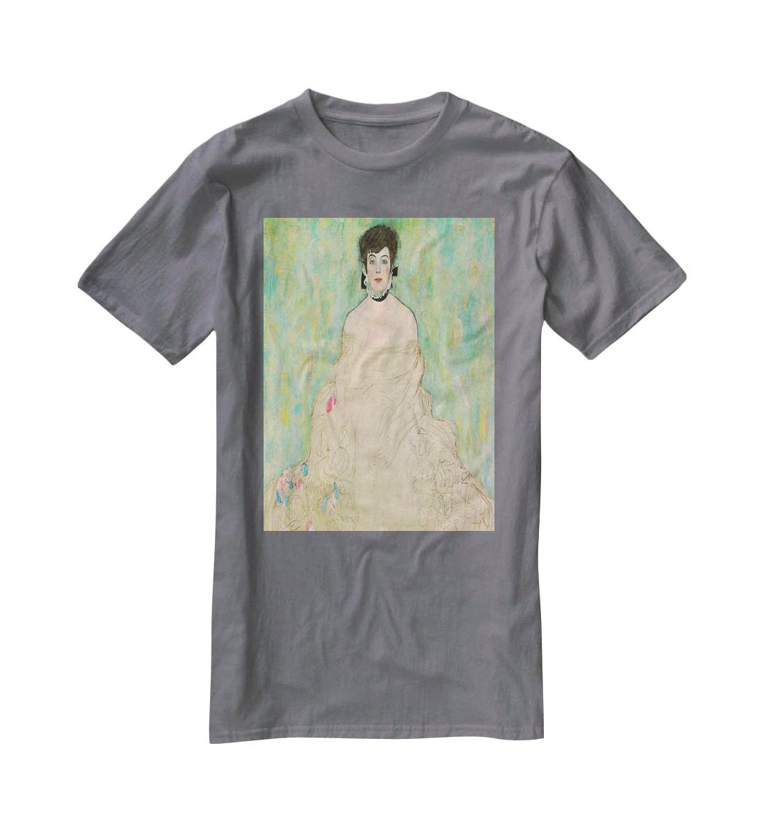 Portrait of Amalie Zuckerkandl by Klimt T-Shirt - Canvas Art Rocks - 3