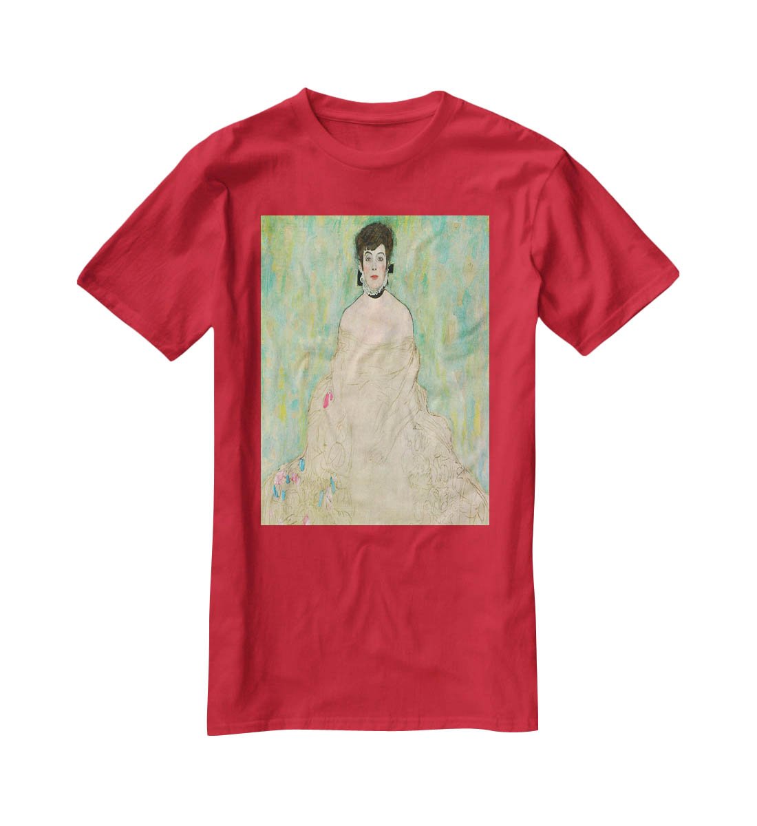 Portrait of Amalie Zuckerkandl by Klimt T-Shirt - Canvas Art Rocks - 4