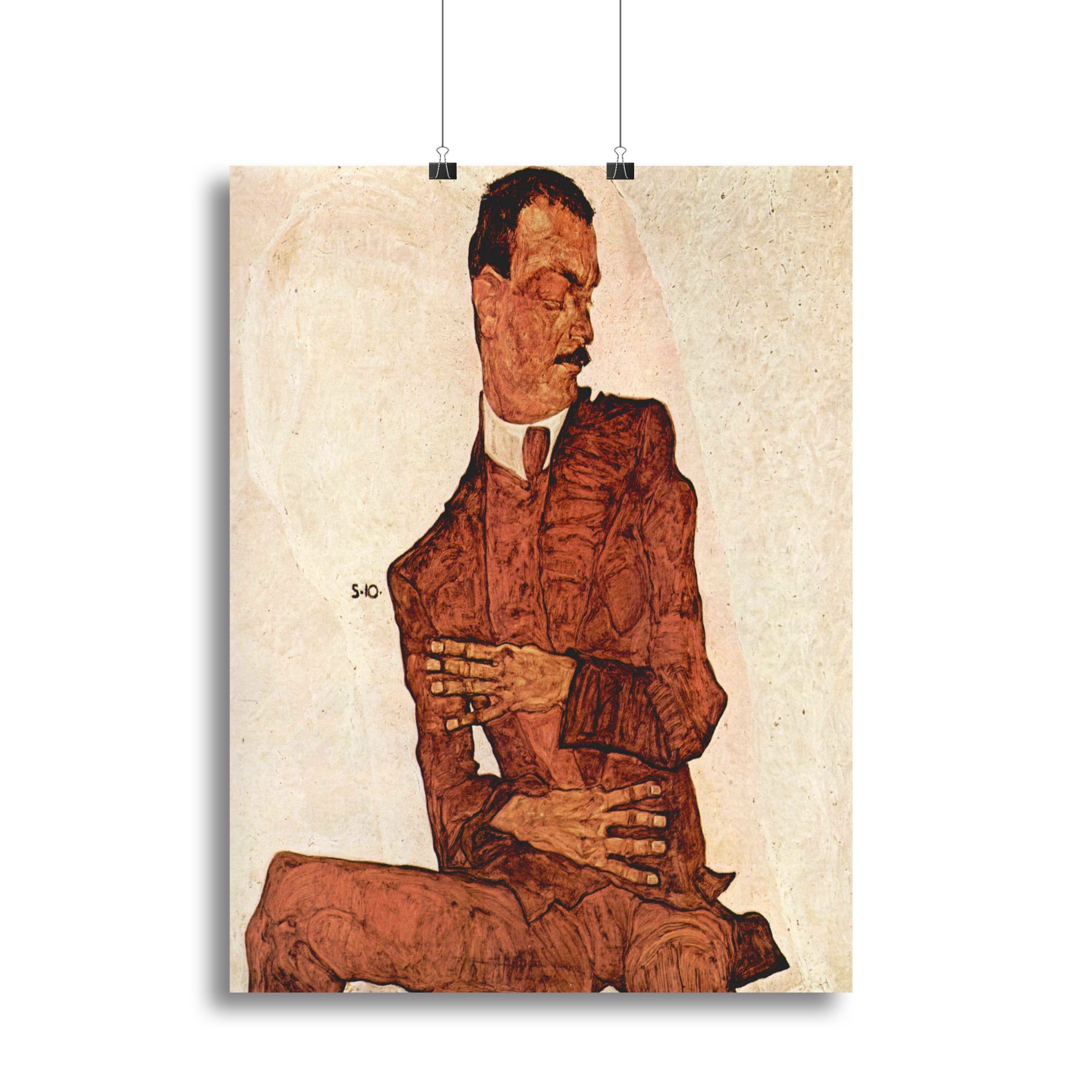 Portrait of Arthur Rossler by Egon Schiele Canvas Print or Poster