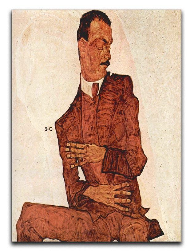 Portrait of Arthur Rossler by Egon Schiele Canvas Print or Poster - Canvas Art Rocks - 1