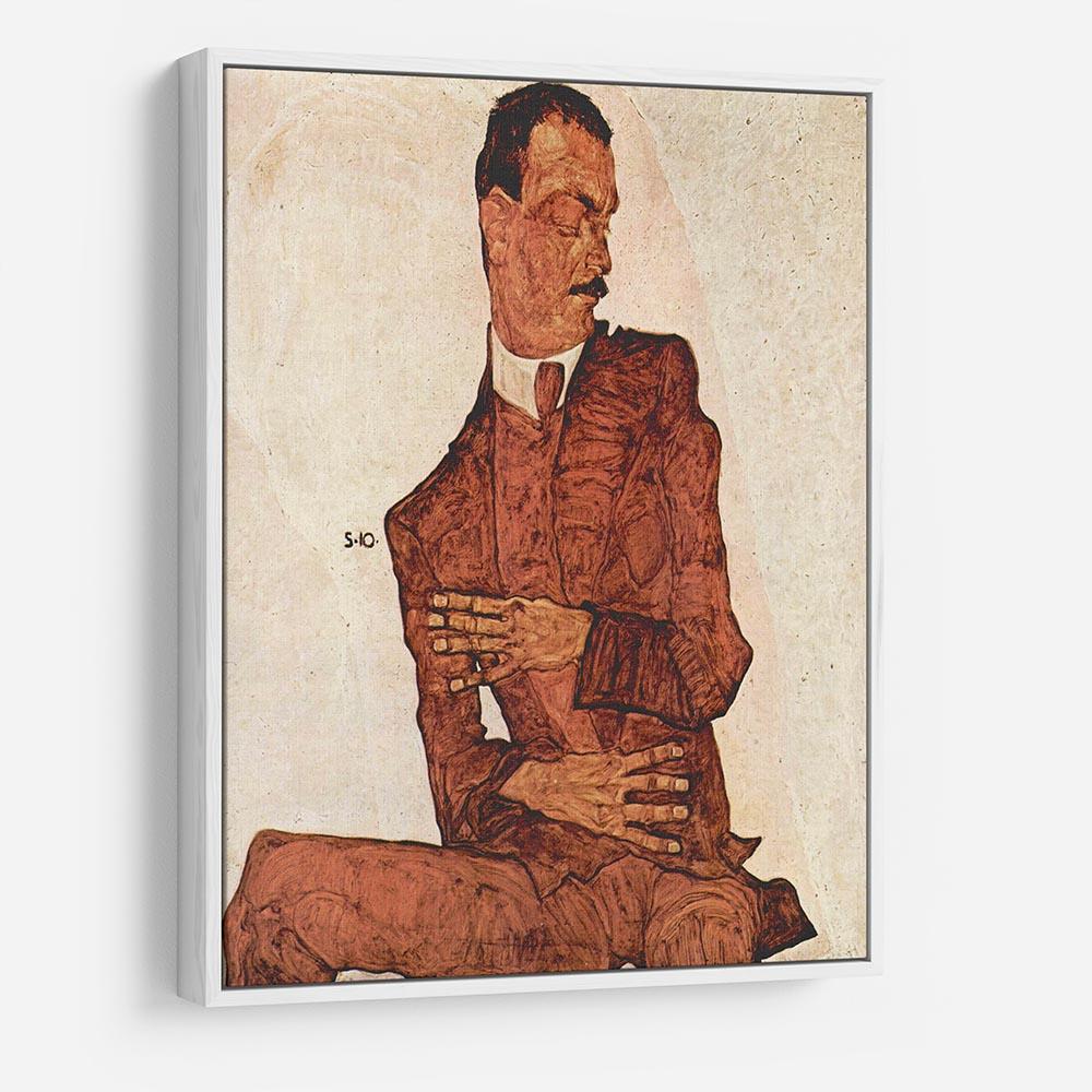 Portrait of Arthur Rossler by Egon Schiele HD Metal Print - Canvas Art Rocks - 7