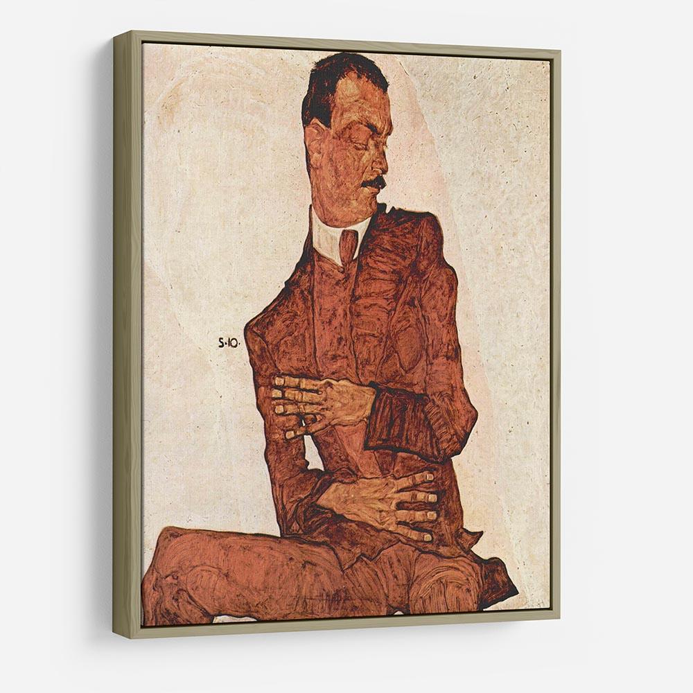 Portrait of Arthur Rossler by Egon Schiele HD Metal Print - Canvas Art Rocks - 8