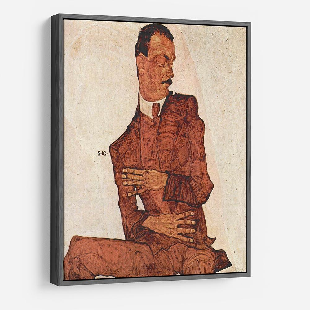 Portrait of Arthur Rossler by Egon Schiele HD Metal Print - Canvas Art Rocks - 9