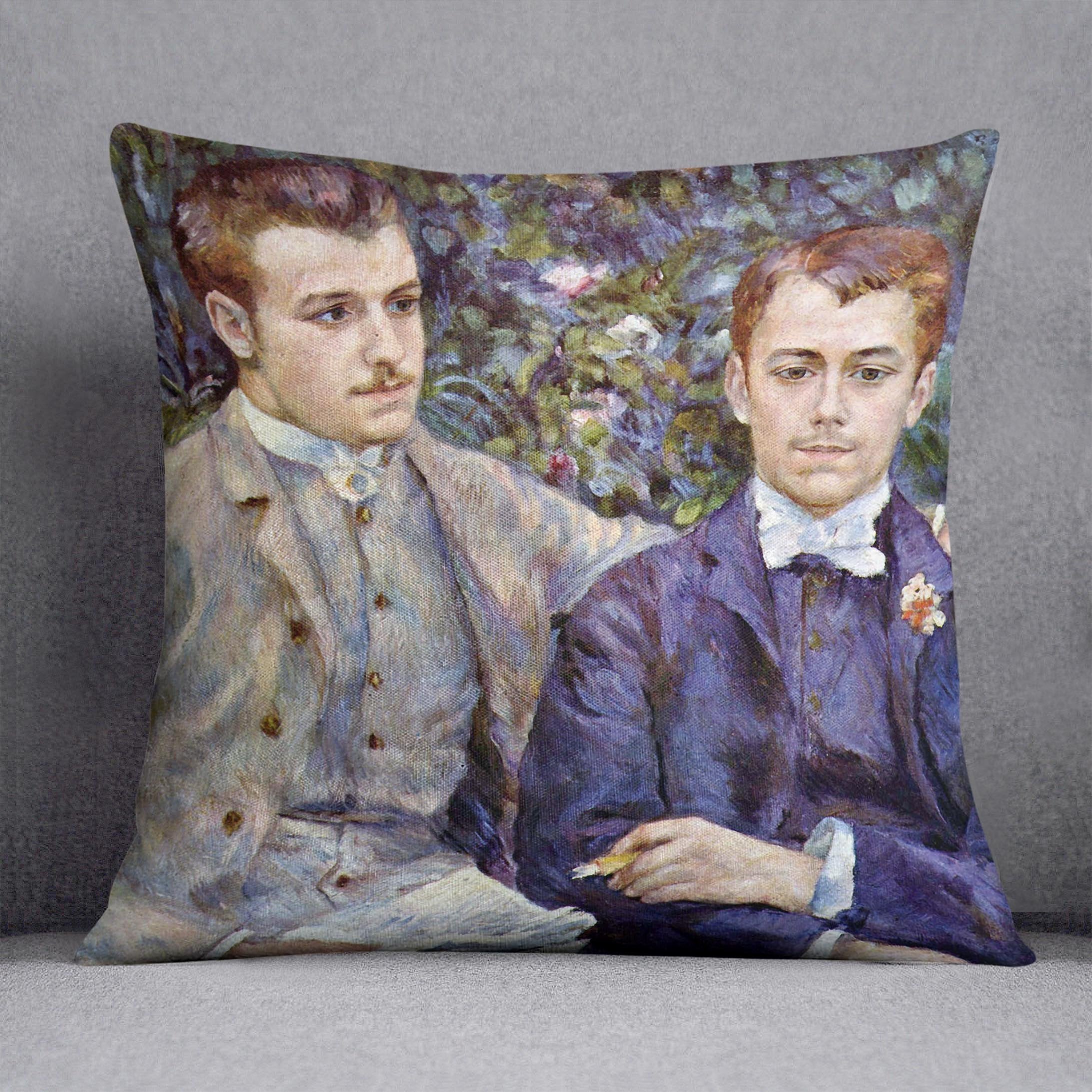 Portrait of Charles and George by Renoir Throw Pillow