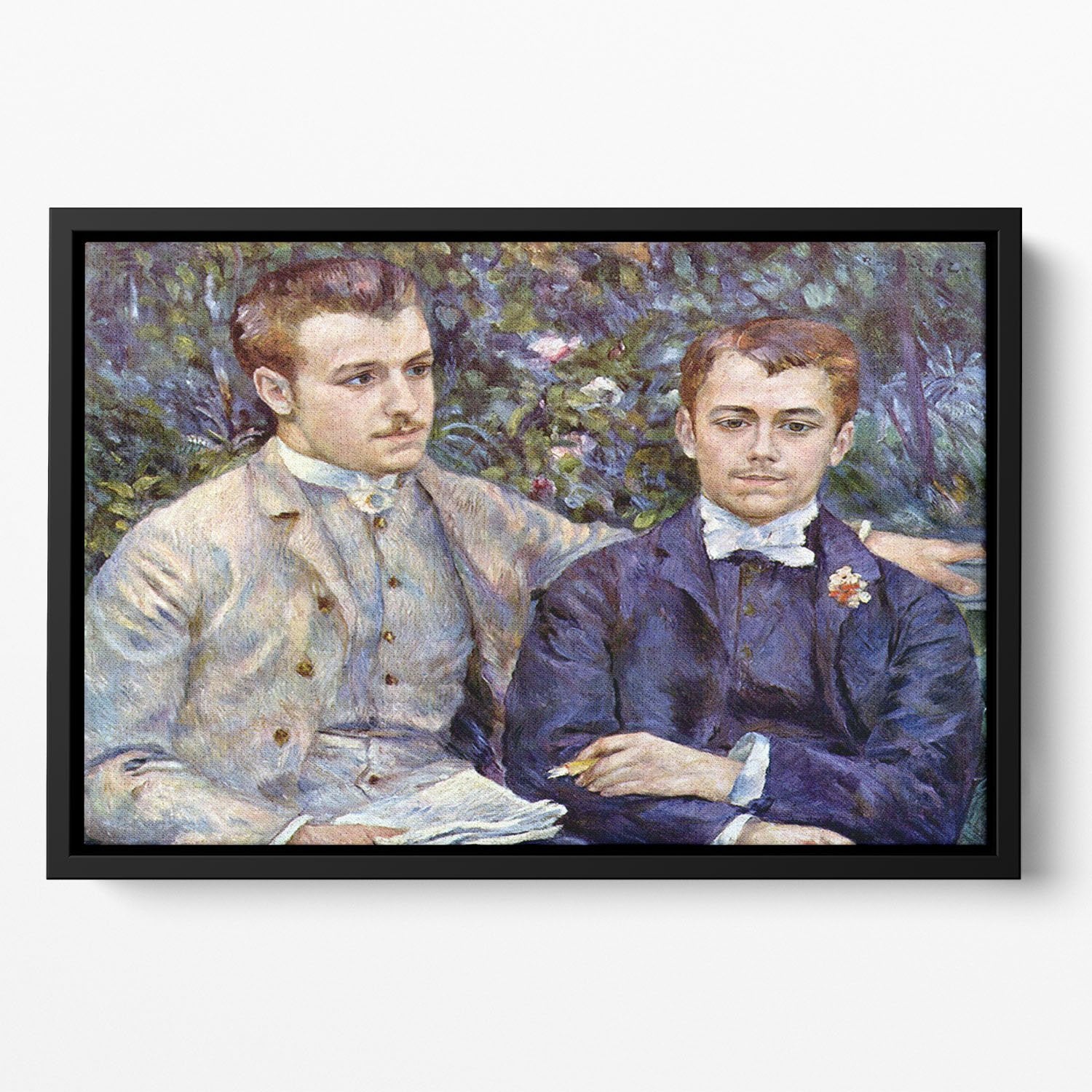 Portrait of Charles and George by Renoir Floating Framed Canvas