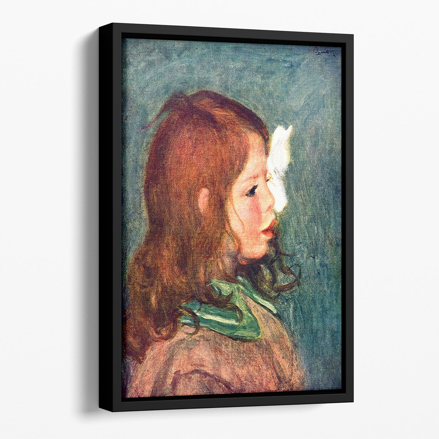 Portrait of Coco by Renoir Floating Framed Canvas