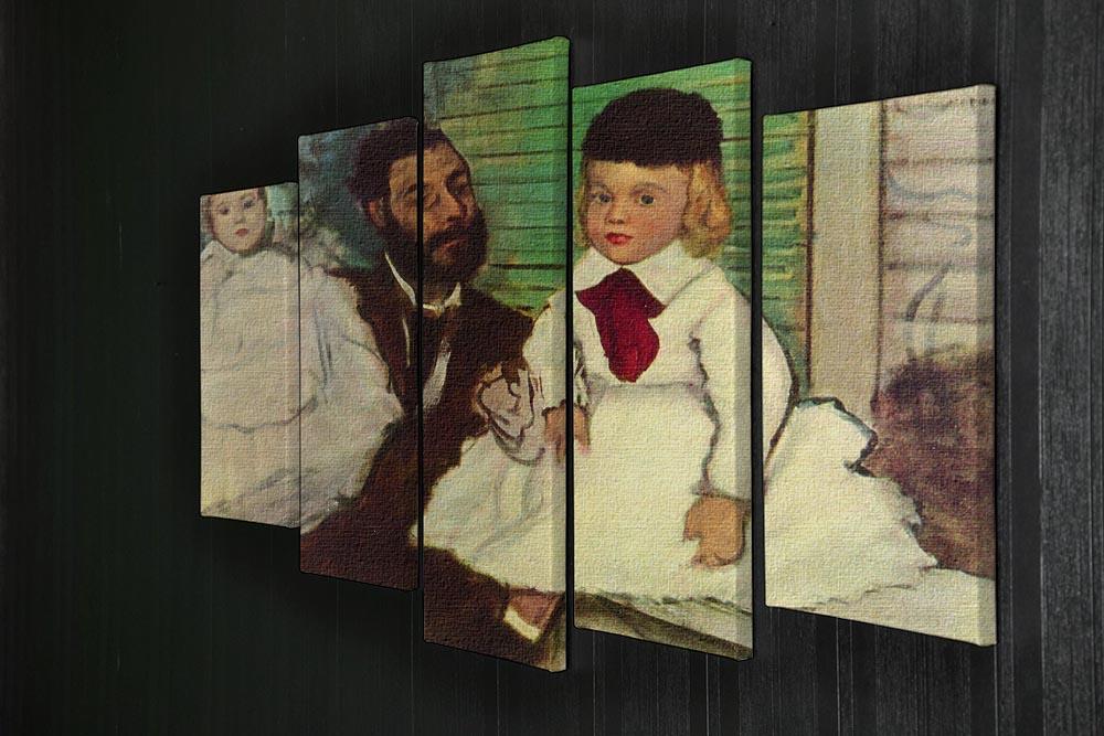Portrait of Count Lepic and his daughters by Degas 5 Split Panel Canvas - Canvas Art Rocks - 2