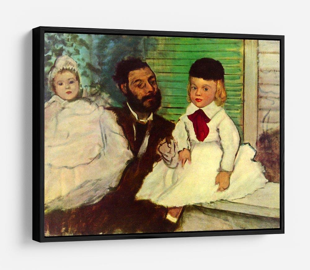 Portrait of Count Lepic and his daughters by Degas HD Metal Print - Canvas Art Rocks - 6