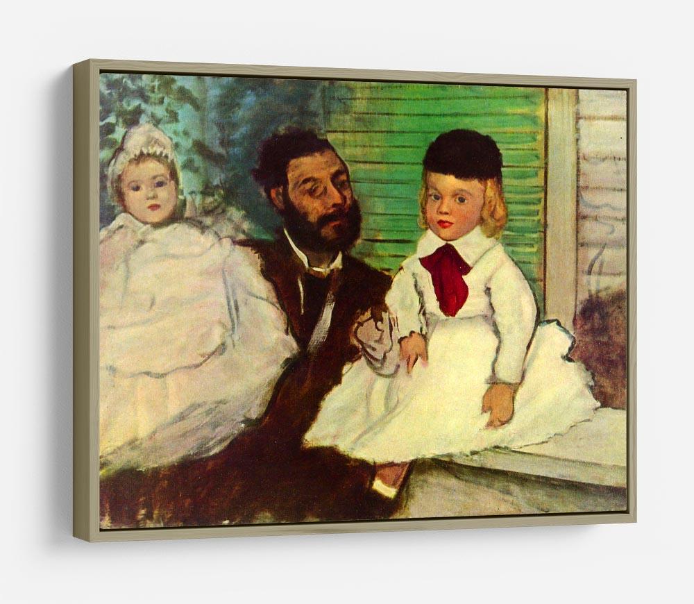 Portrait of Count Lepic and his daughters by Degas HD Metal Print - Canvas Art Rocks - 8