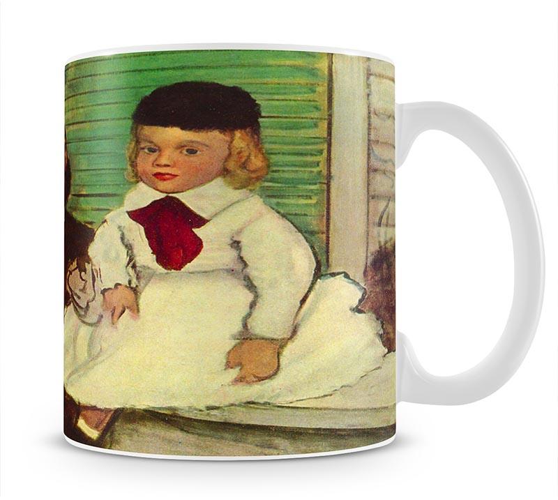 Portrait of Count Lepic and his daughters by Degas Mug - Canvas Art Rocks - 1