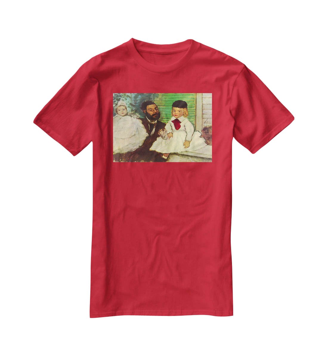 Portrait of Count Lepic and his daughters by Degas T-Shirt - Canvas Art Rocks - 4