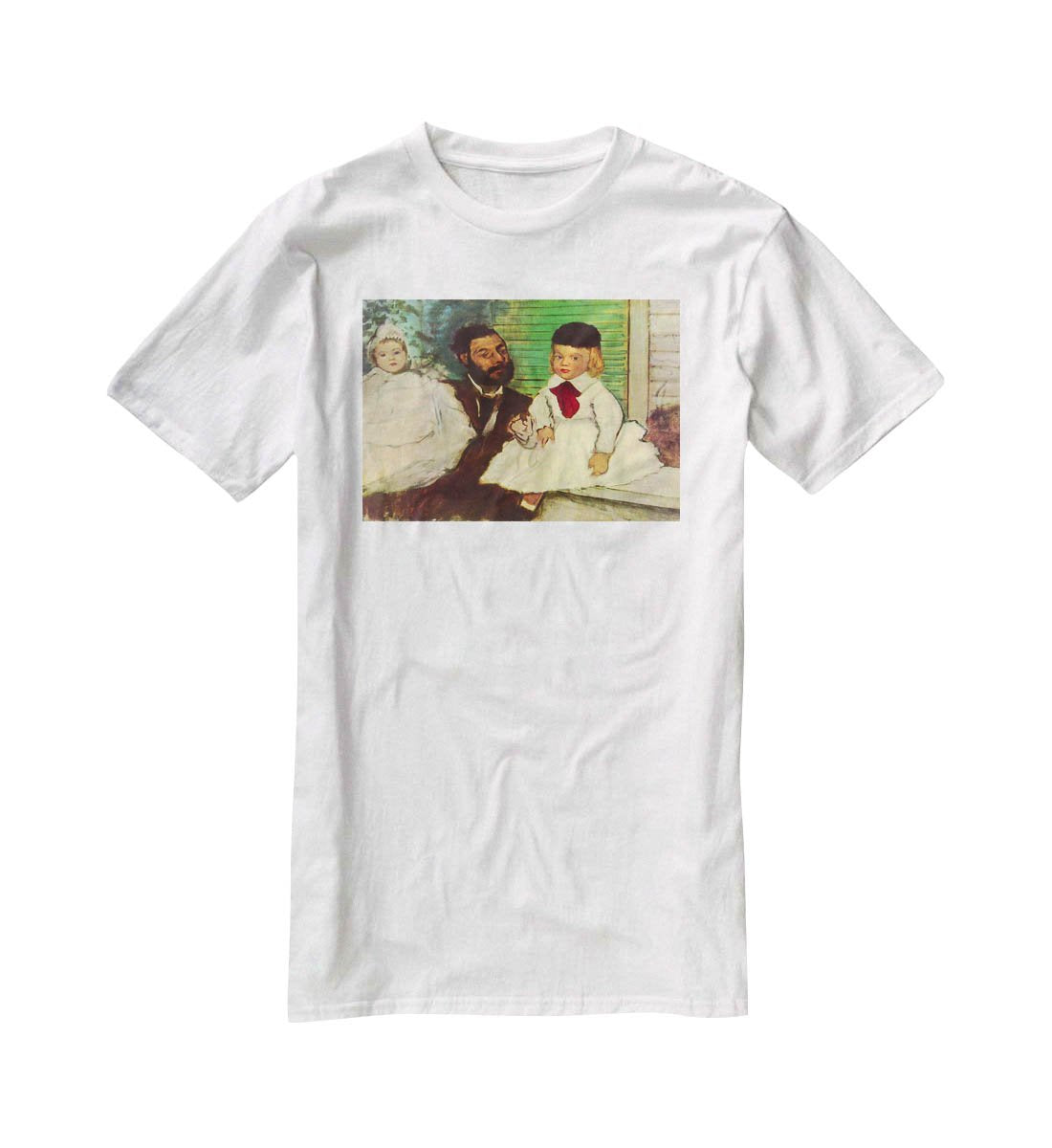 Portrait of Count Lepic and his daughters by Degas T-Shirt - Canvas Art Rocks - 5