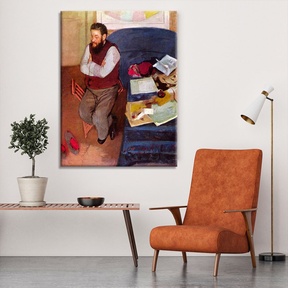 Portrait of Diego Martelli by Degas Canvas Print or Poster