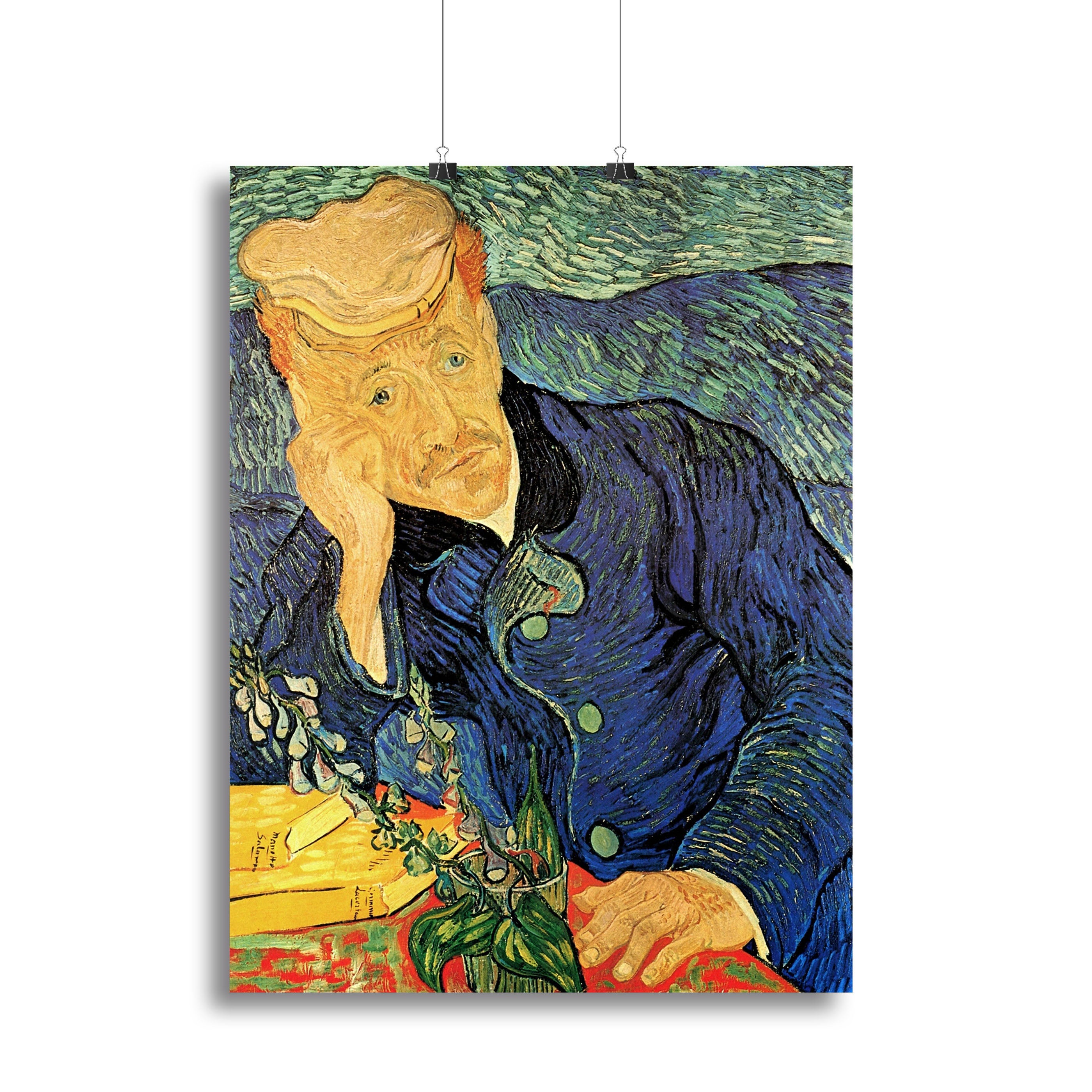 Portrait of Doctor Gachet 2 by Van Gogh Canvas Print or Poster - Canvas Art Rocks - 2