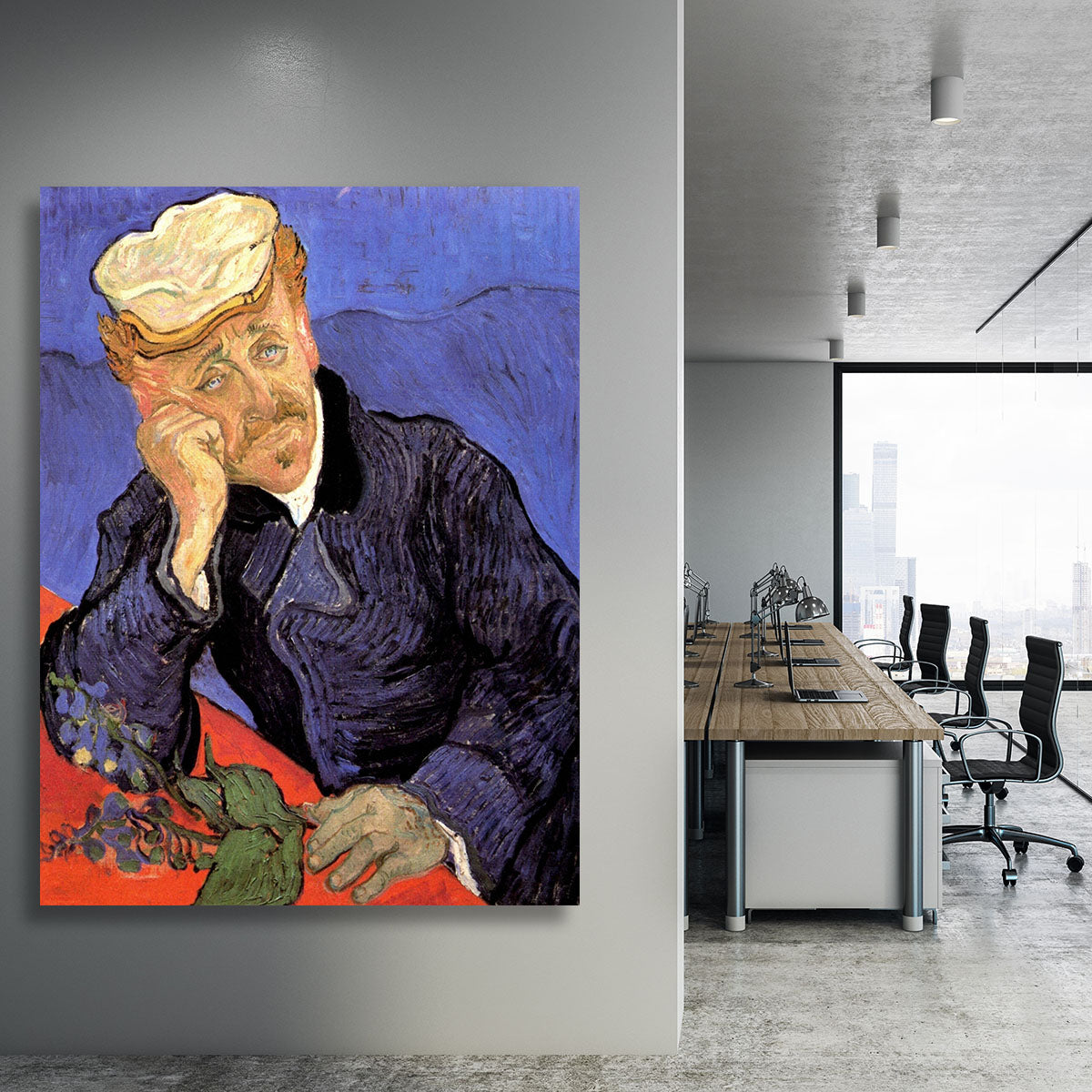 Portrait of Doctor Gachet by Van Gogh Canvas Print or Poster - Canvas Art Rocks - 3