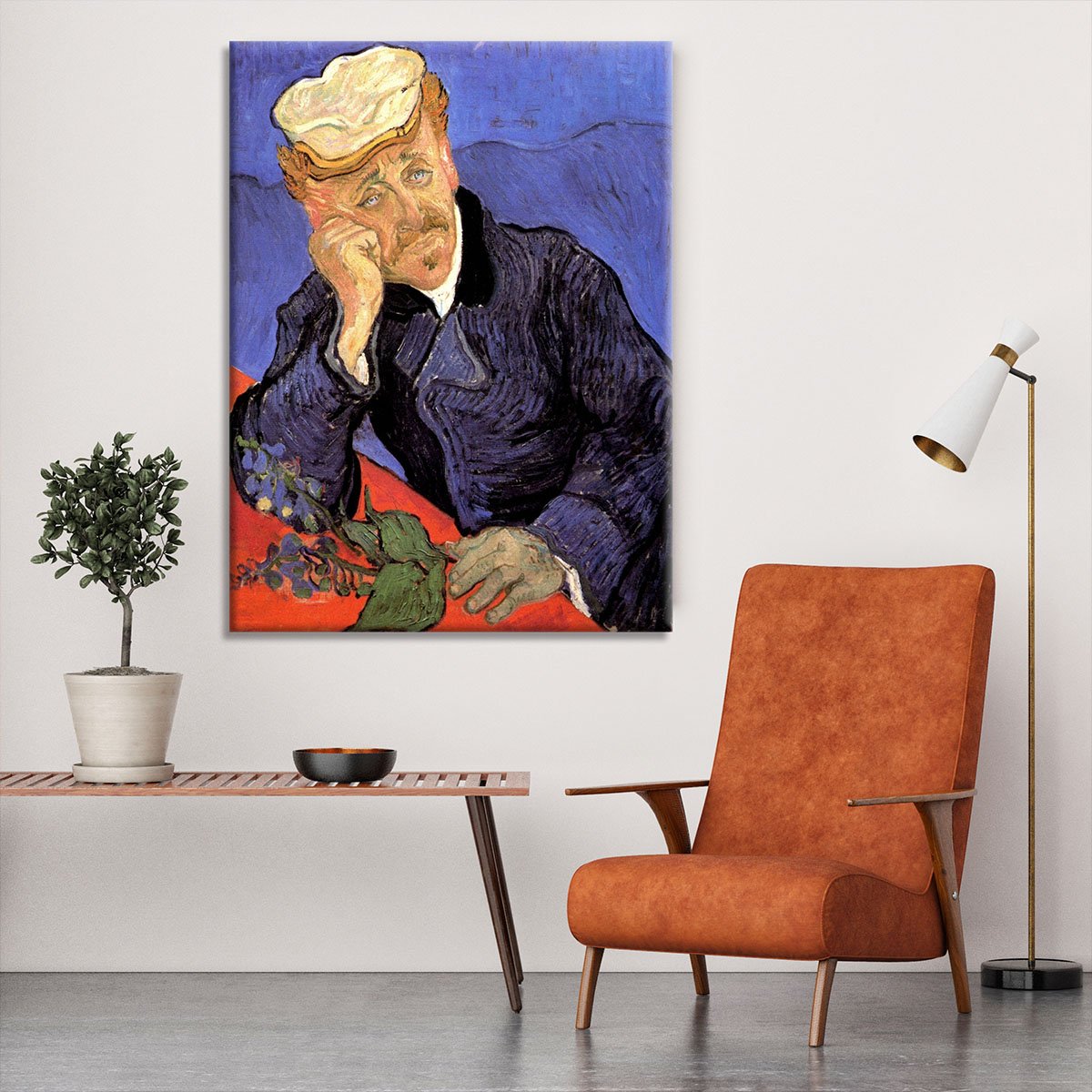 Portrait of Doctor Gachet by Van Gogh Canvas Print or Poster