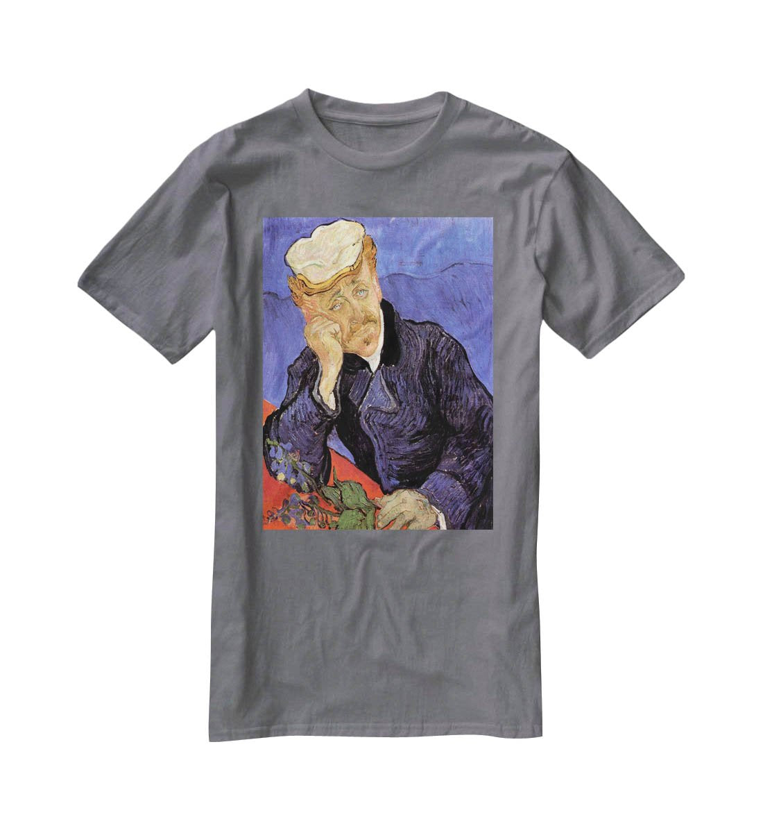 Portrait of Doctor Gachet by Van Gogh T-Shirt - Canvas Art Rocks - 3