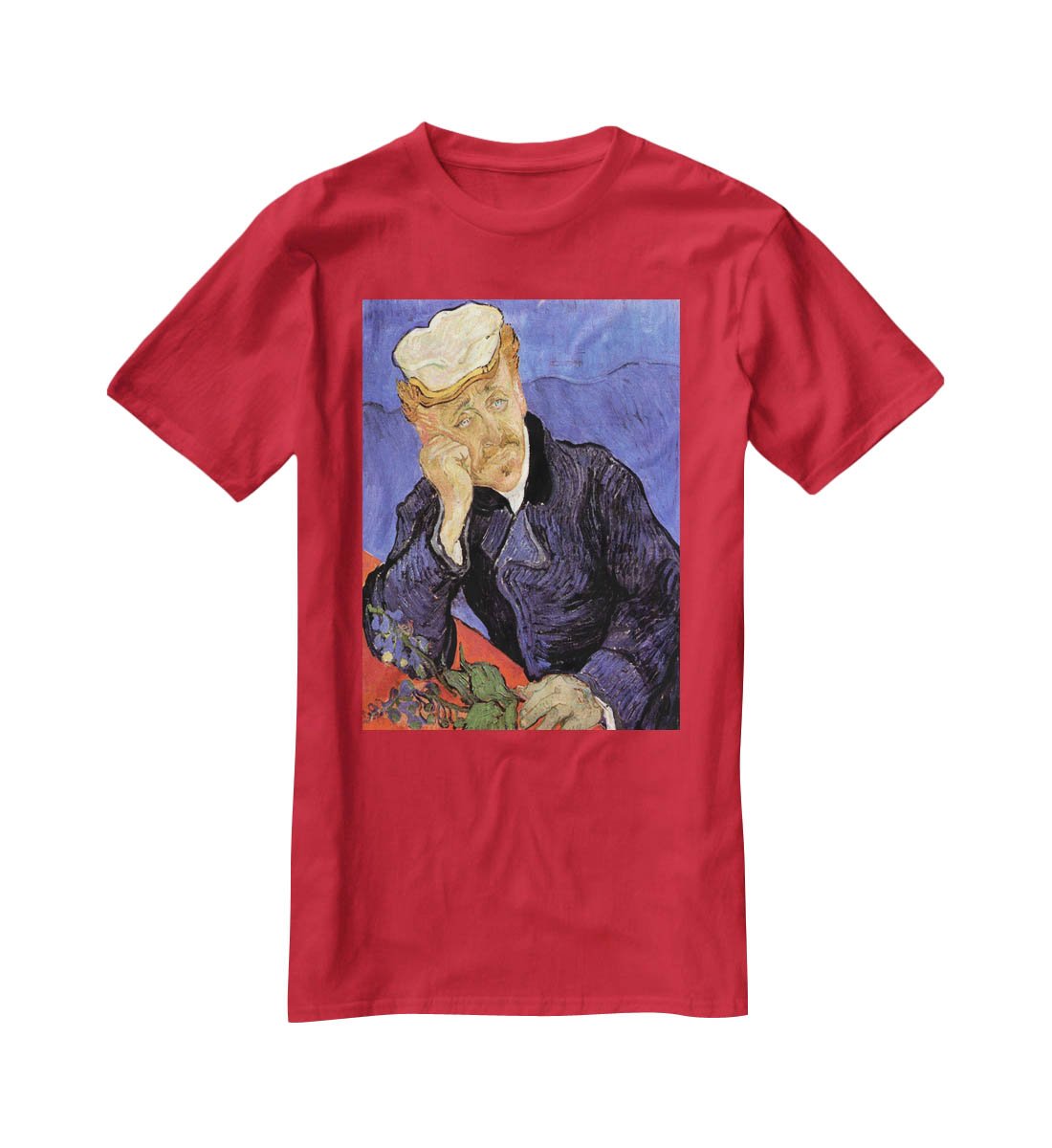 Portrait of Doctor Gachet by Van Gogh T-Shirt - Canvas Art Rocks - 4
