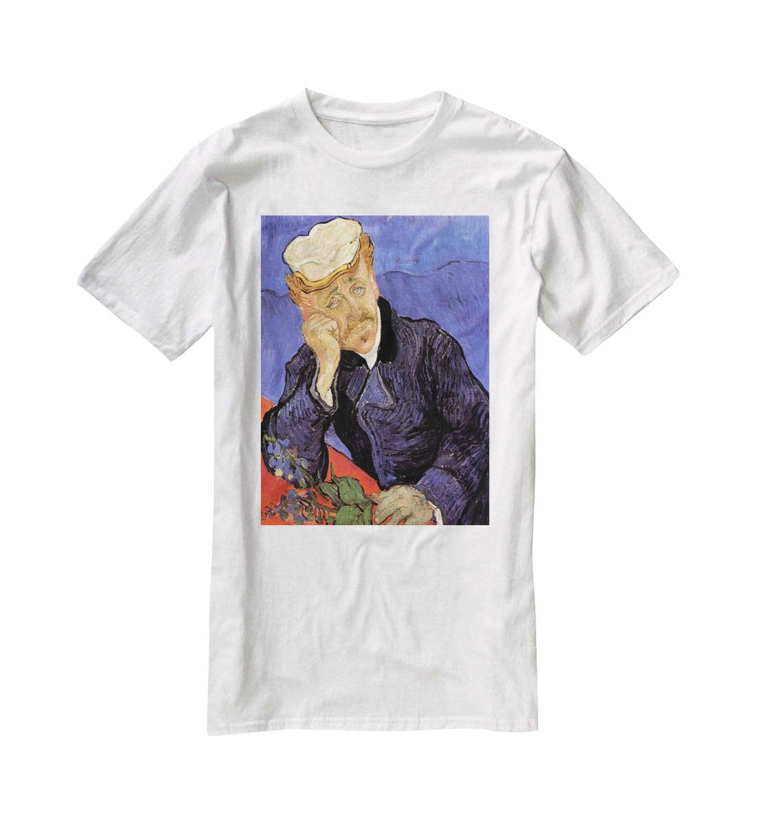 Portrait of Doctor Gachet by Van Gogh T-Shirt - Canvas Art Rocks - 5