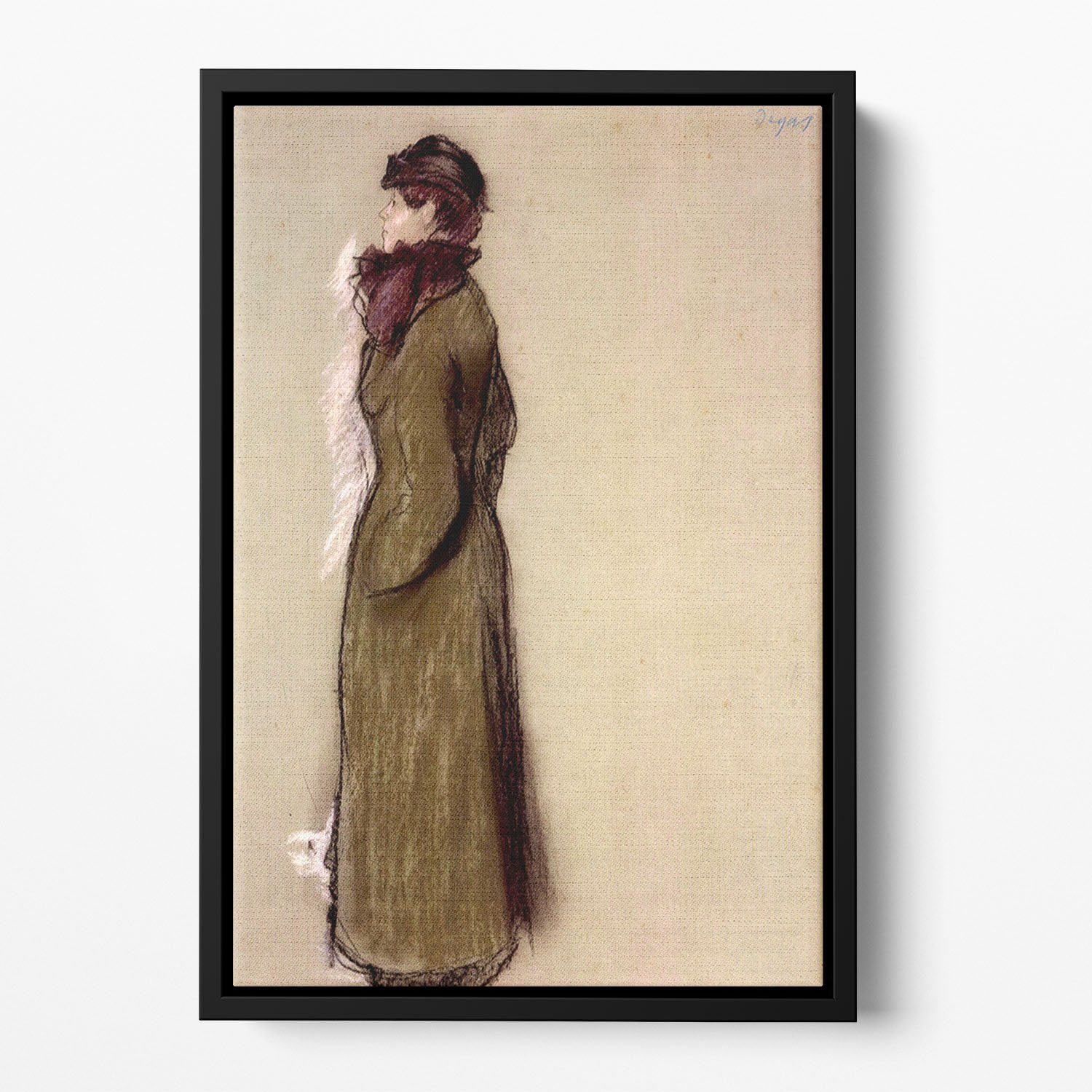 Portrait of Ellen AndrCe by Degas Floating Framed Canvas