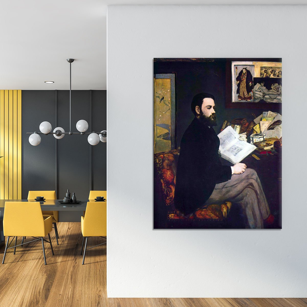 Portrait of Emile Zola by Manet Canvas Print or Poster