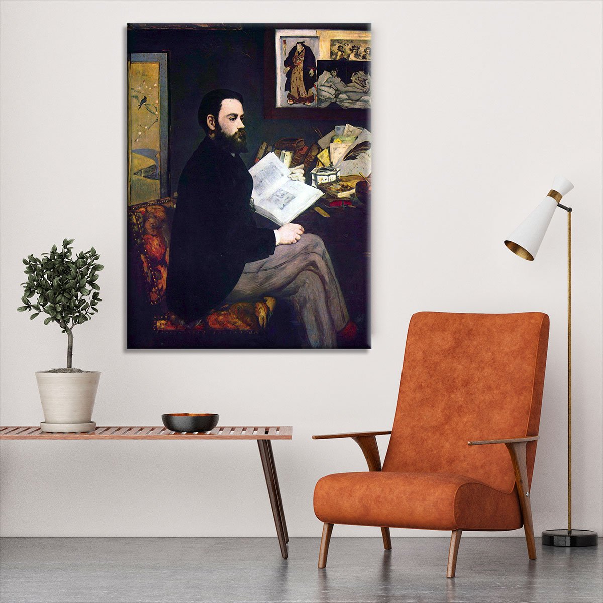 Portrait of Emile Zola by Manet Canvas Print or Poster