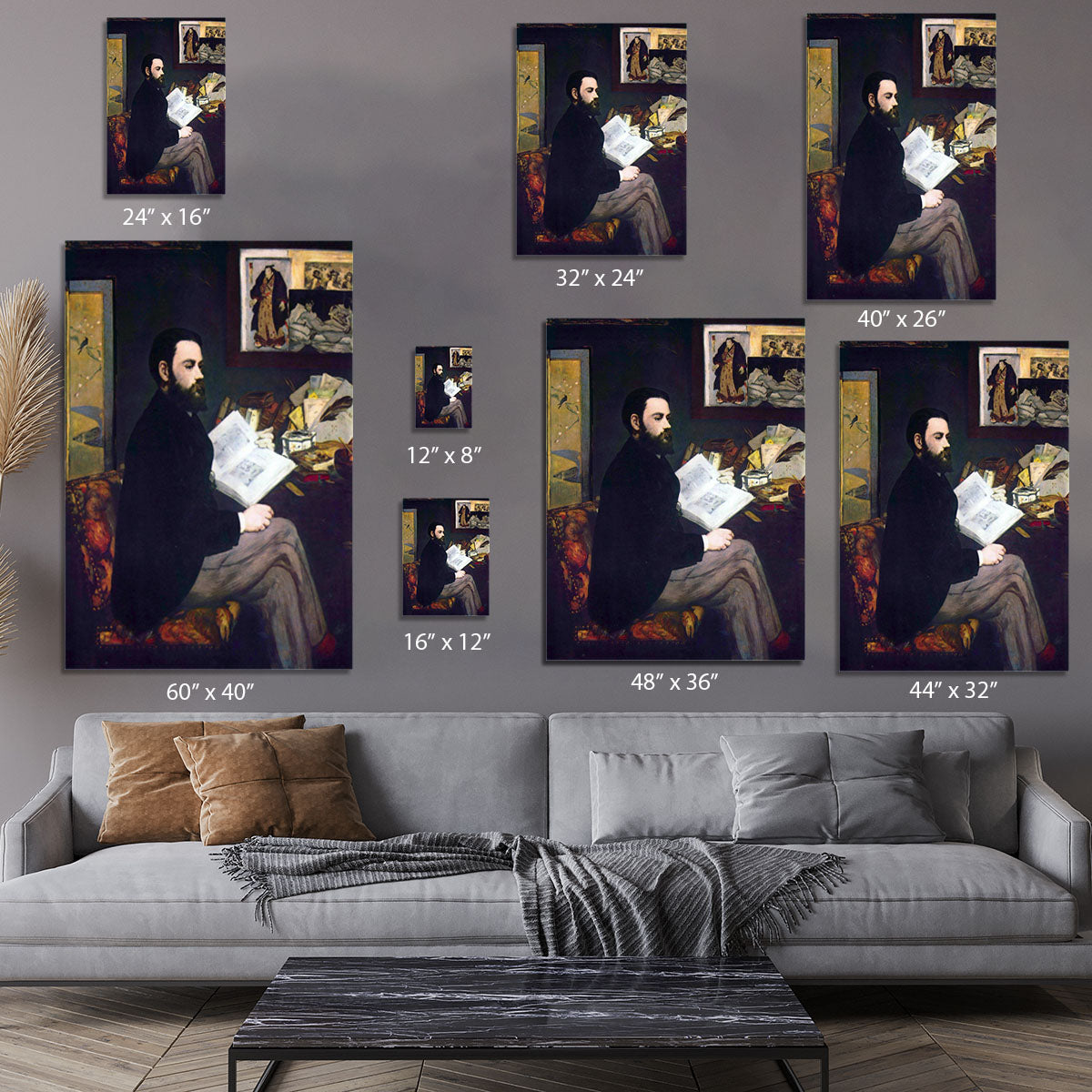 Portrait of Emile Zola by Manet Canvas Print or Poster - Canvas Art Rocks - 7