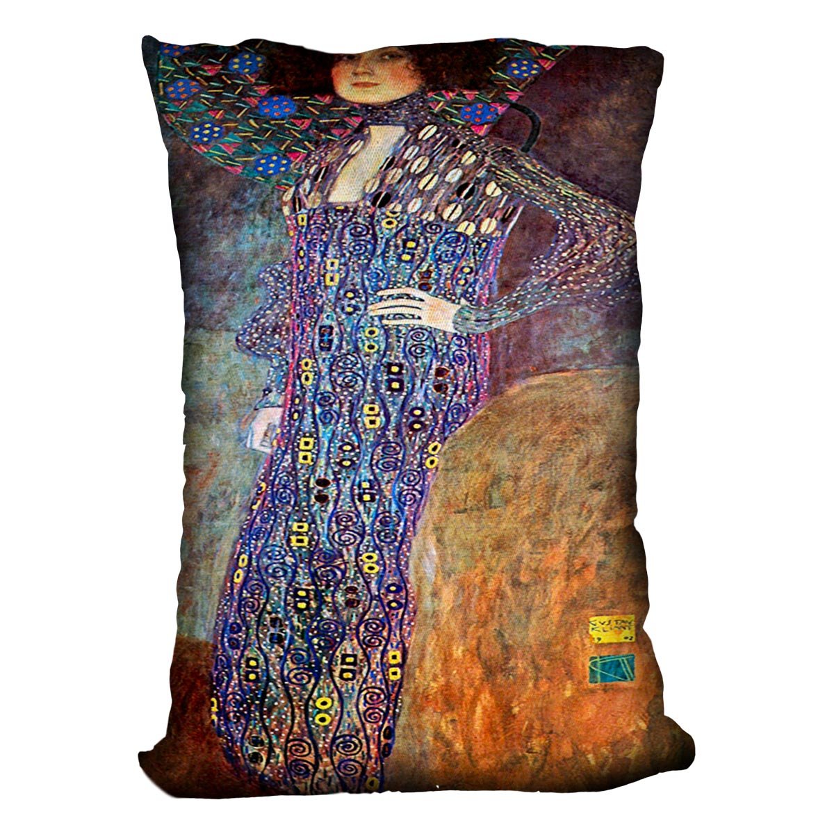 Portrait of Emily Floge by Klimt Throw Pillow