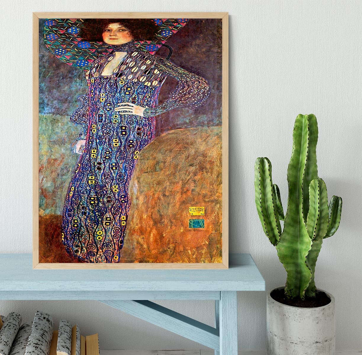 Portrait of Emily Floge by Klimt Framed Print - Canvas Art Rocks - 4