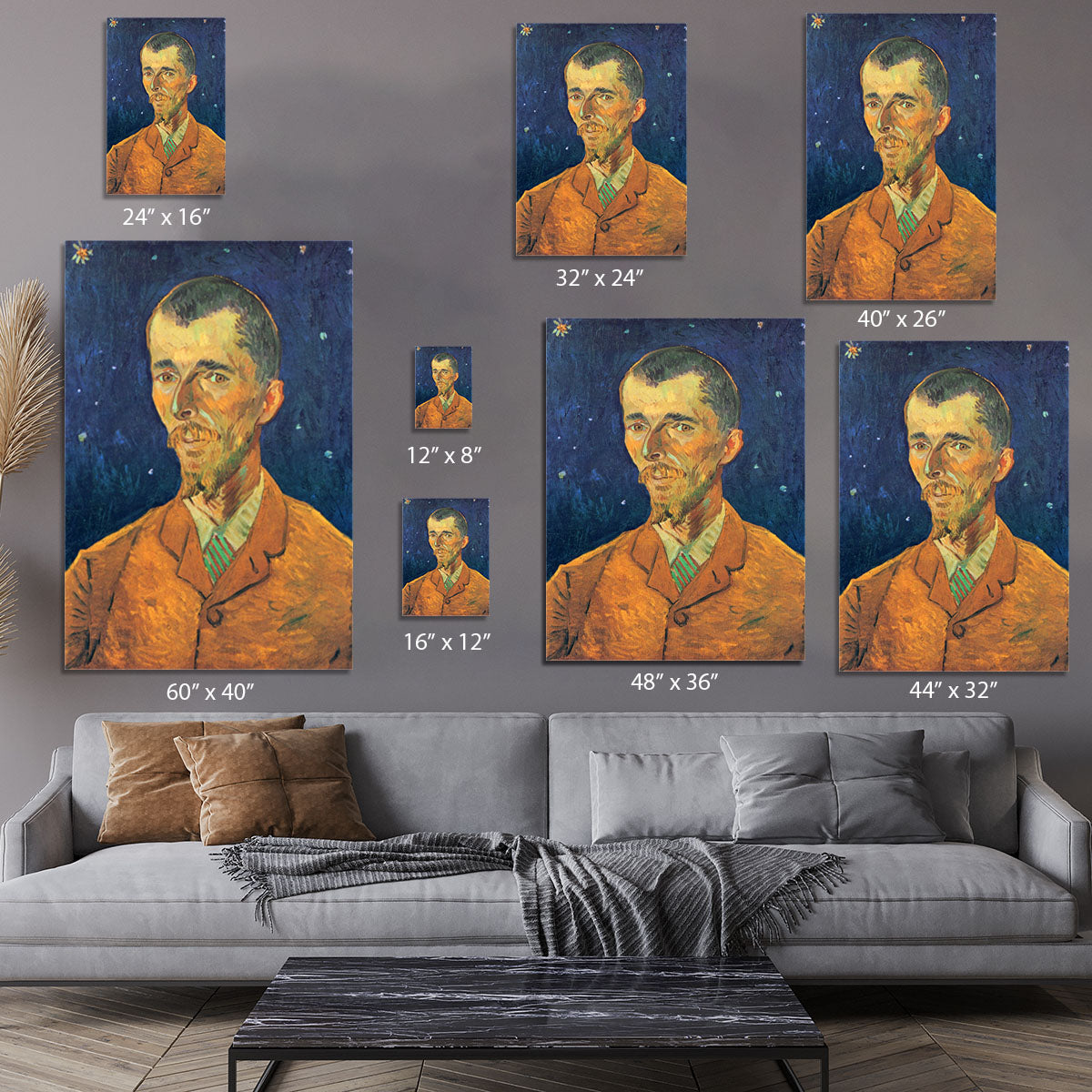 Portrait of Eugene Boch by Van Gogh Canvas Print or Poster - Canvas Art Rocks - 7