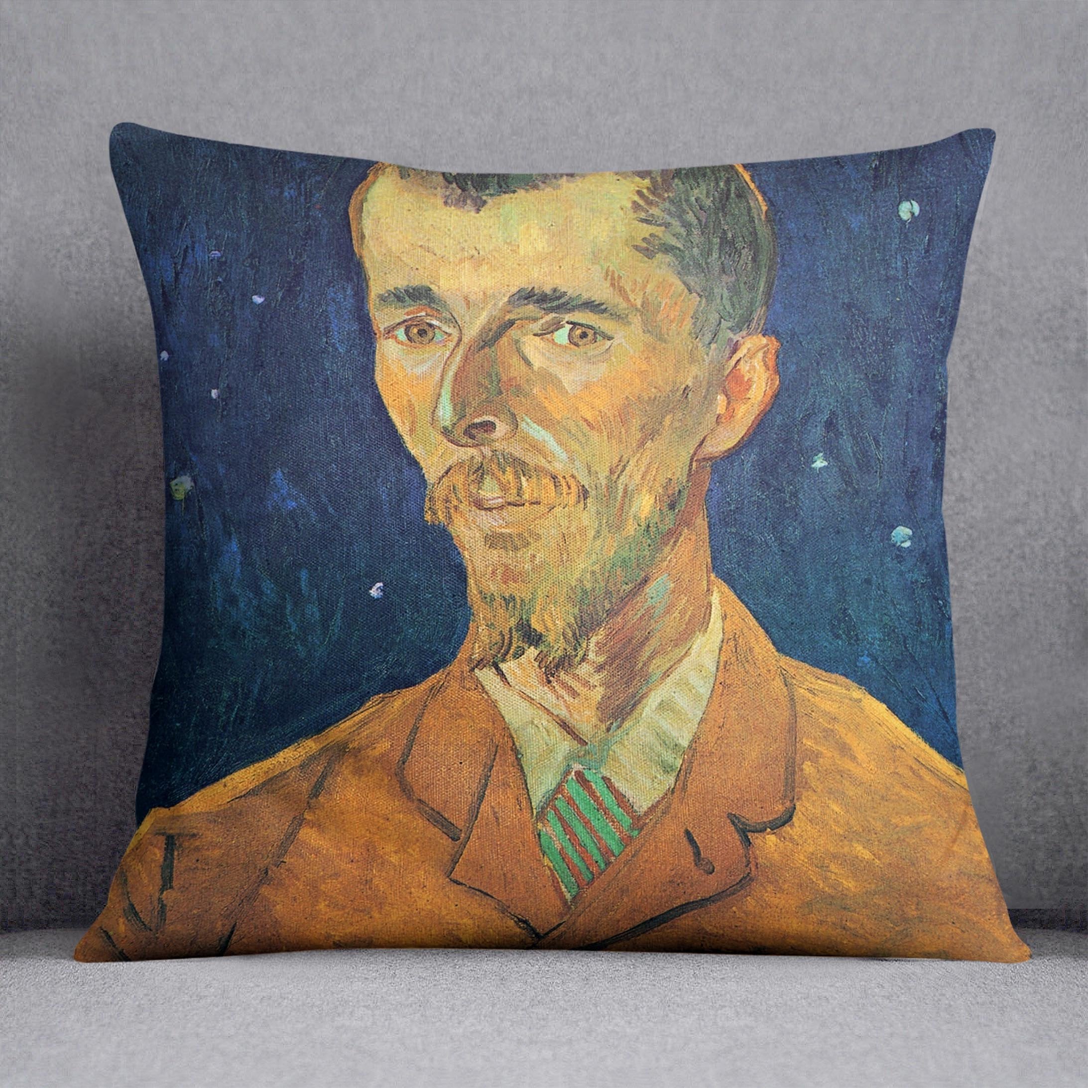 Portrait of Eugene Boch by Van Gogh Throw Pillow