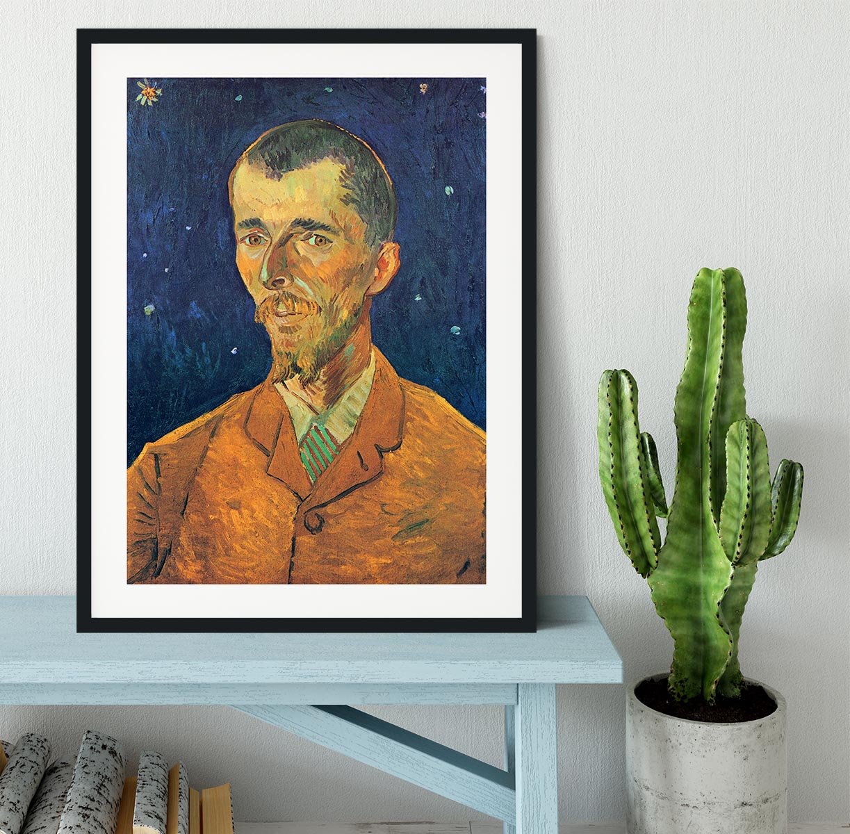Portrait of Eugene Boch by Van Gogh Framed Print - Canvas Art Rocks - 1