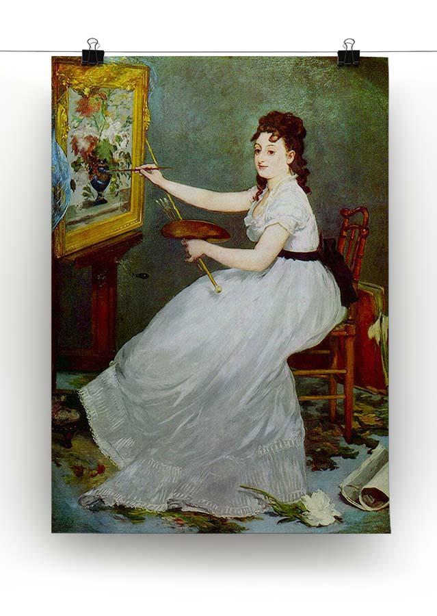 Portrait of Eva GonzalCs in Manets studio by Manet Canvas Print or Poster - Canvas Art Rocks - 2
